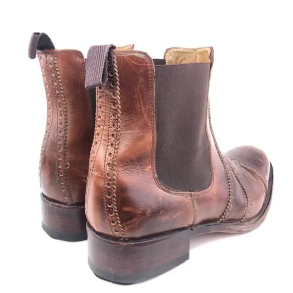 PAUL STUART BROGUE CHELSEA BOOTS (SIZE 11) - Picture 6 of 7